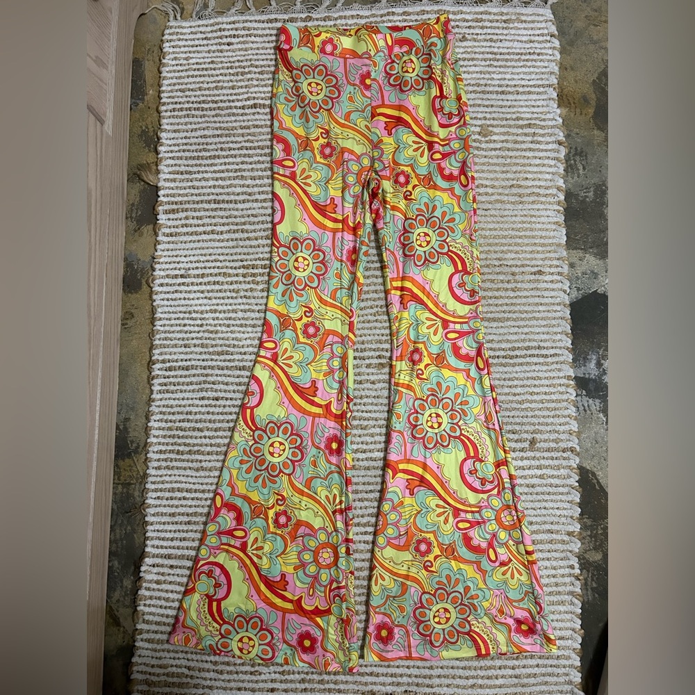 Women's Boho Floral Hippie Pants - Picture 1 of 4